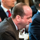 Stephen Miller, senior advisor for president Donald J. Trump, yawns as the president speaks about ways to combat mass shootings at high schools during a meeting with the nation’s governors in the State Dining Room of the White House.